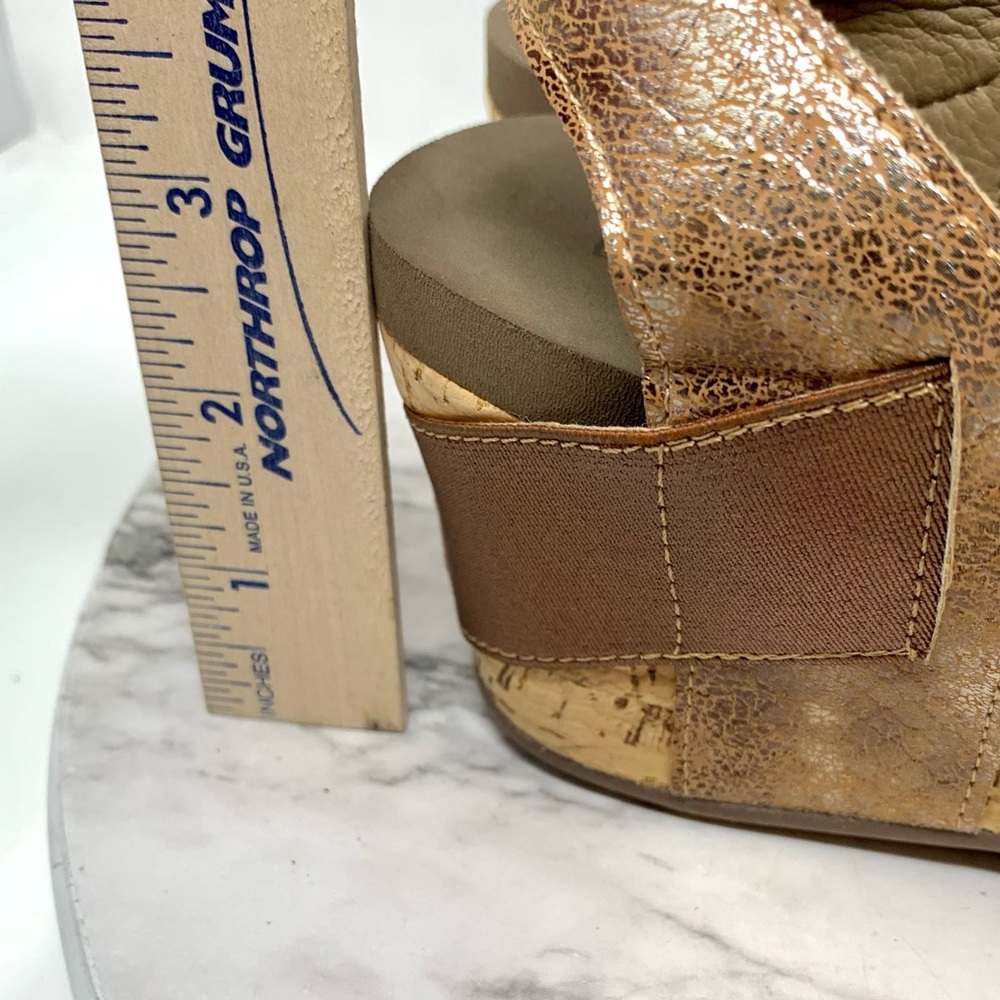 Boutique By Corkys Bandit Bronze Wedge Comfort Sandals 7 Boho Classic Resortwear - Picture 16 of 16